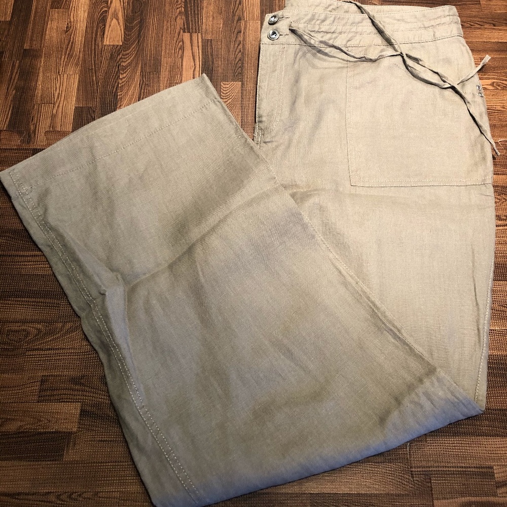 INC Tan Linen pants 18W